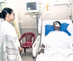 POLITICAL STORM IN FLOOD-HIT BENGAL Mamata meets injured BJP MP; party alleges ‘jihadi’ link