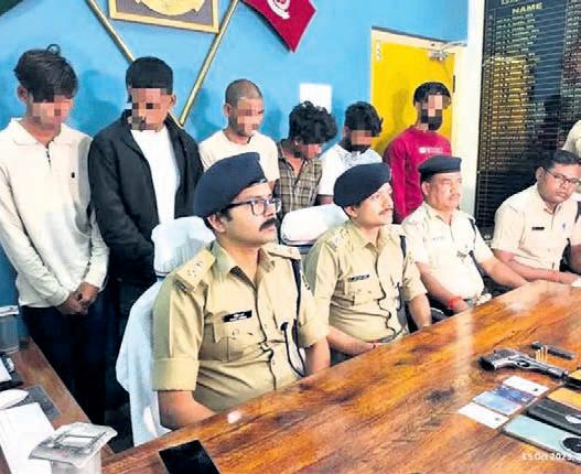 Ganja worth ₹35L, US-made pistol seized; 5 arrested