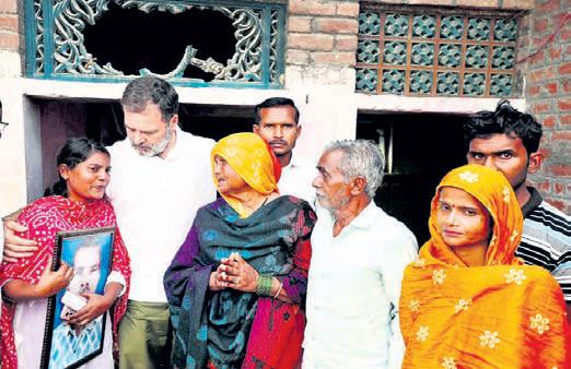 Rahul meets victim's family