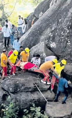 Woman stuck in cave rescued after 6 hours