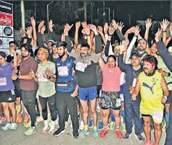 More than 600 took part in midnight marathon in Jammu