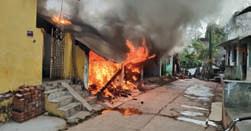 Rooms of three families gutted