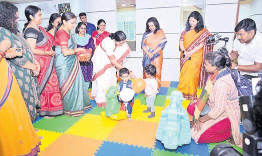 Parida unveils crèche at Kharavela Bhavan