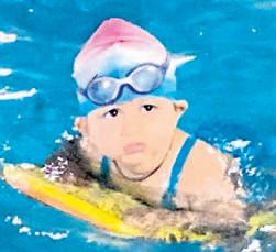 1-year-old Veda makes waves as youngest to swim 100m
