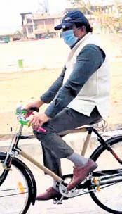 Bhadrak Collector pedals to office to promote fitness