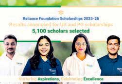 Reliance Foundation announces 2025-26 scholarship results