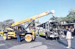 'Ama Bus' catches fire; no injuries