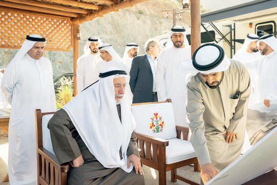 حاكم الشارقة يتفقد عدداً من المشروعات بمدينة كلباء