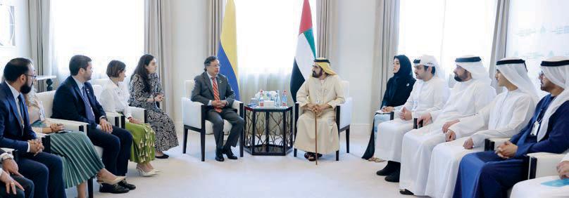 محمد بن راشد يبحث مع رئيس كولومبيا العلاقات الثنائية