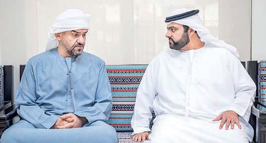 ولي عهد الفجيرة يقدم واجب العزاء في وفاة حسن الجسمي