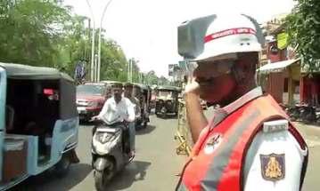 India’s Kalaburagi cops beat the heat with air-conditioned helmets