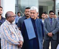 LG Reviews Work on Amarnath Yatri Niwas