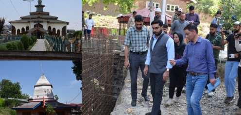 DC Budgam Reviews Ongoing Upgradation Works At Charar-e-Sharief