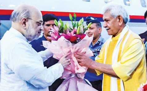 Amit Shah Arrives In J&K For Yatra Security Review
