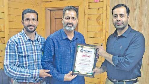 PAYAAM Honours Baramulla AYUSH Nodal Officer