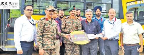 Under CSR, J&K Bank Provides Bus To Pinewood School