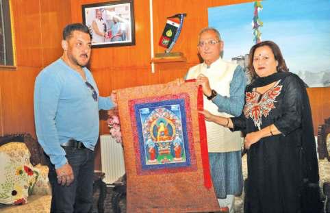 Salman Khan Pays Courtesy Visit To Ladakh LG Kavinder Gupta
