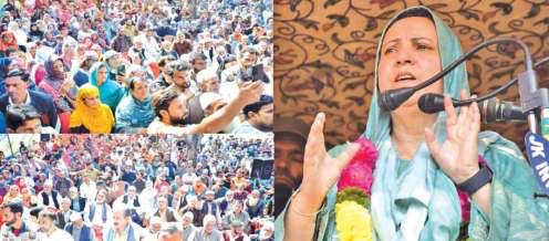 Sakeena Itoo Holds Public Darbar At K.B Pora Kulgam