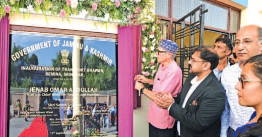 CM Omar Inaugurates New Transport Bhawan At Bemina