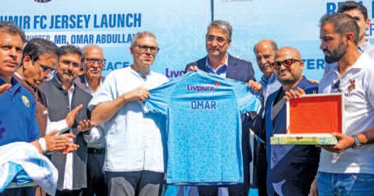 CM Omar Unveils Hummel, Real Kashmir FC's 'Peace Jersey'