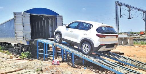 First Auto Rake With 116 Vehicles Sent From Haryana To Kashmir