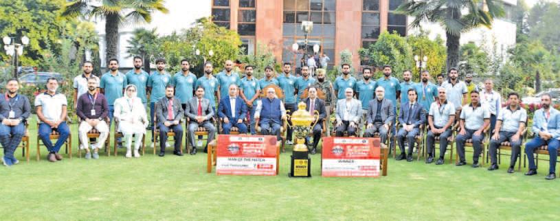 MD & CEO Felicitates J&K Bank FC For Winning 20th J&K Police Martyrs Memorial Football Tournament 2025
