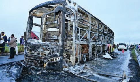 Bengaluru-Bound Private Bus Catches Fire After Bike Crash In Kurnool; 20 Dead