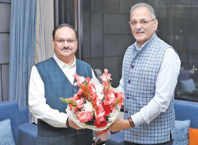 LG Ladakh Calls on Union Health Minister JP Nadda