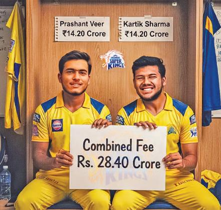 CSK Sign Prashant, Kartik Rs 14.20 Crore