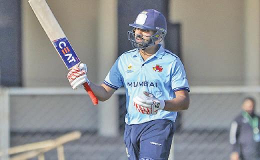 Dazzling Rohit Hits 155 as Mumbai Decimate Sikkim by 8 Wickets