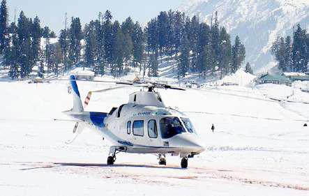 Govt Restores Helicopter Service to Snow Bound Border Areas