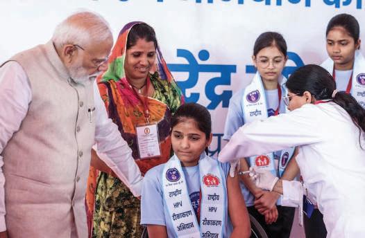 PM Modi Launches Nationwide HPV Vaccination Drive For 14-Year-Old Girls