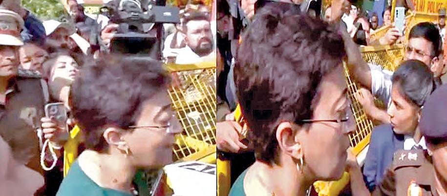 అసెంబ్లీలోకి రాకుండా అతిశీ కారు అడ్డగింత