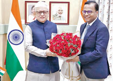 గవర్నర్ జిష్ణుదేవ్ వర్మ, డిప్యూటీసిఎం భట్టితో నూతన సిఎస్ రామకృష్ణారావు భేటీ