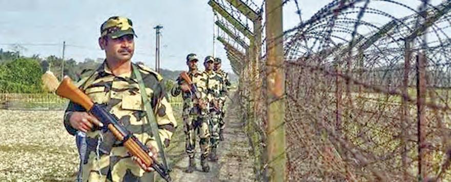 బంగ్లా సరిహద్దు వెంబడి నిరంతర పహారా