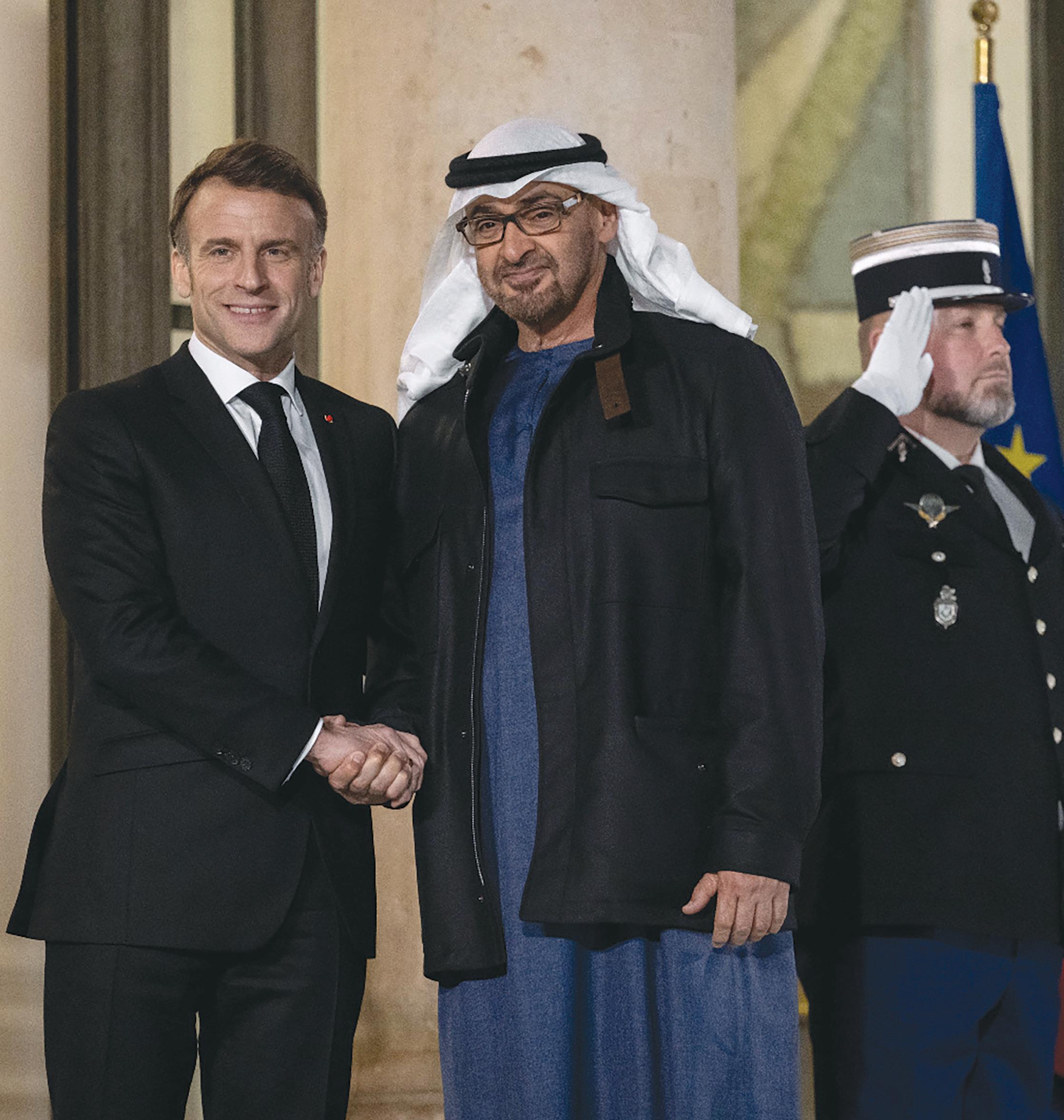 محمد بن زايد: العلاقات الإماراتية الفرنسية تاريخية ونموذج للشراكة وتدعم السلام والازدهار