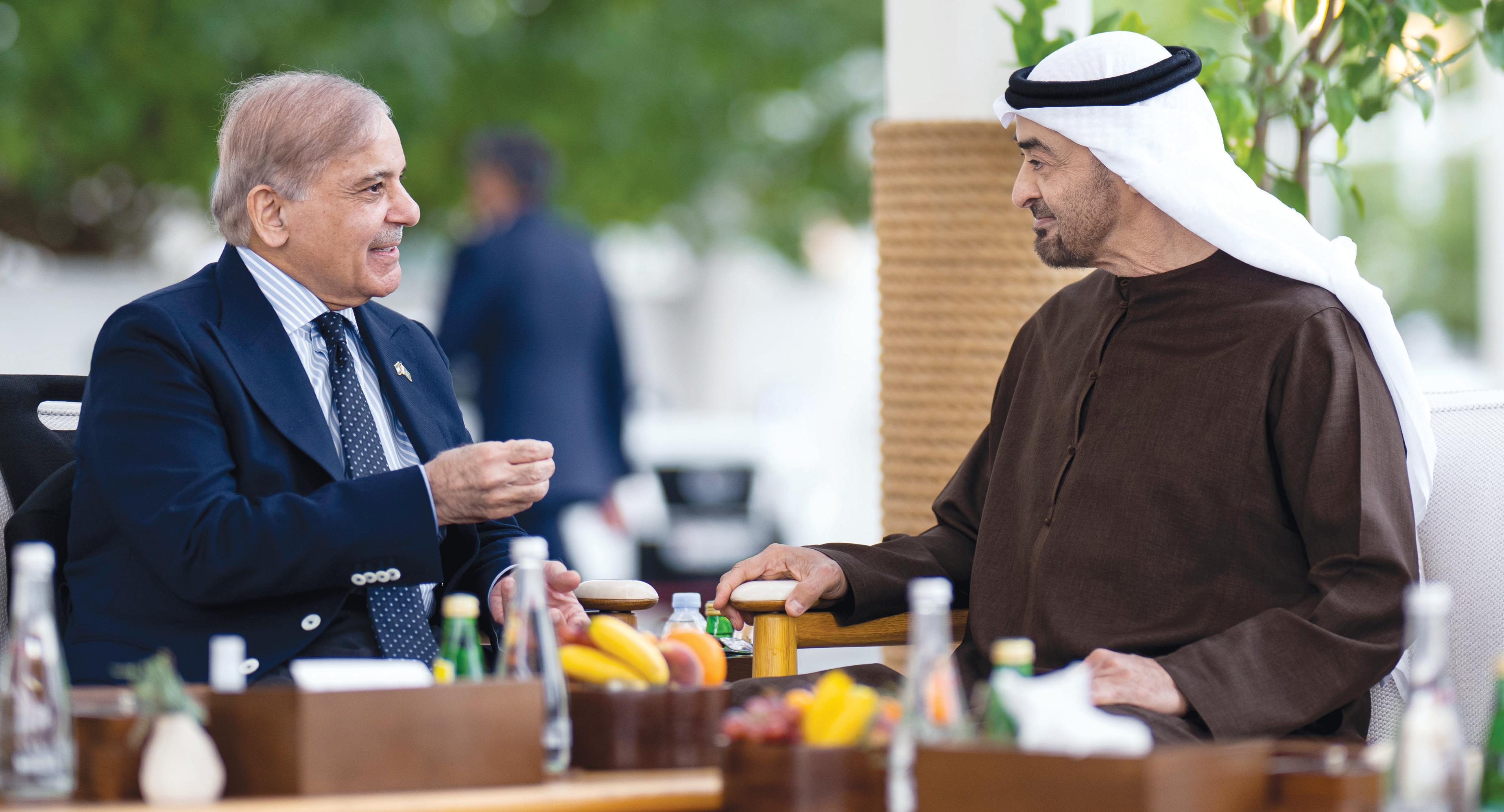 رئيس الدولة ورئيس وزراء باكستان يبحثان علاقات التعاون