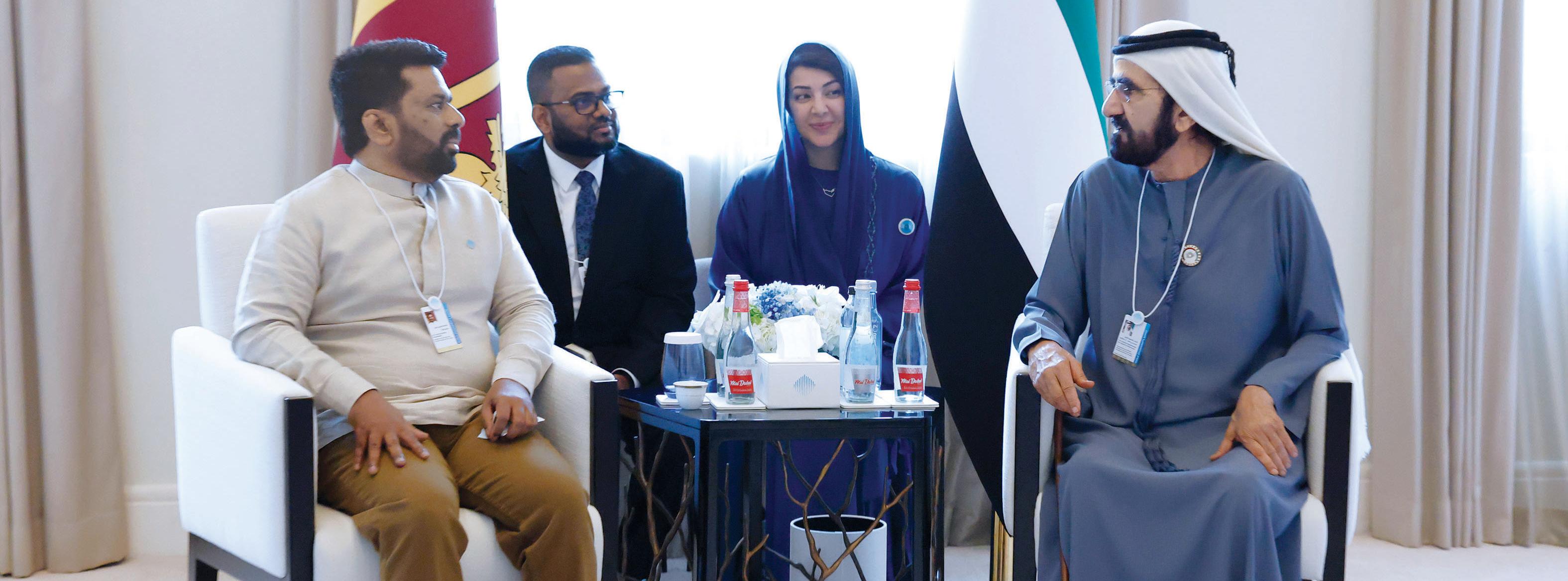محمد بن راشد: حريصون على تعزيز المستوى النوعي لشراكتنا مع سريلانكا
