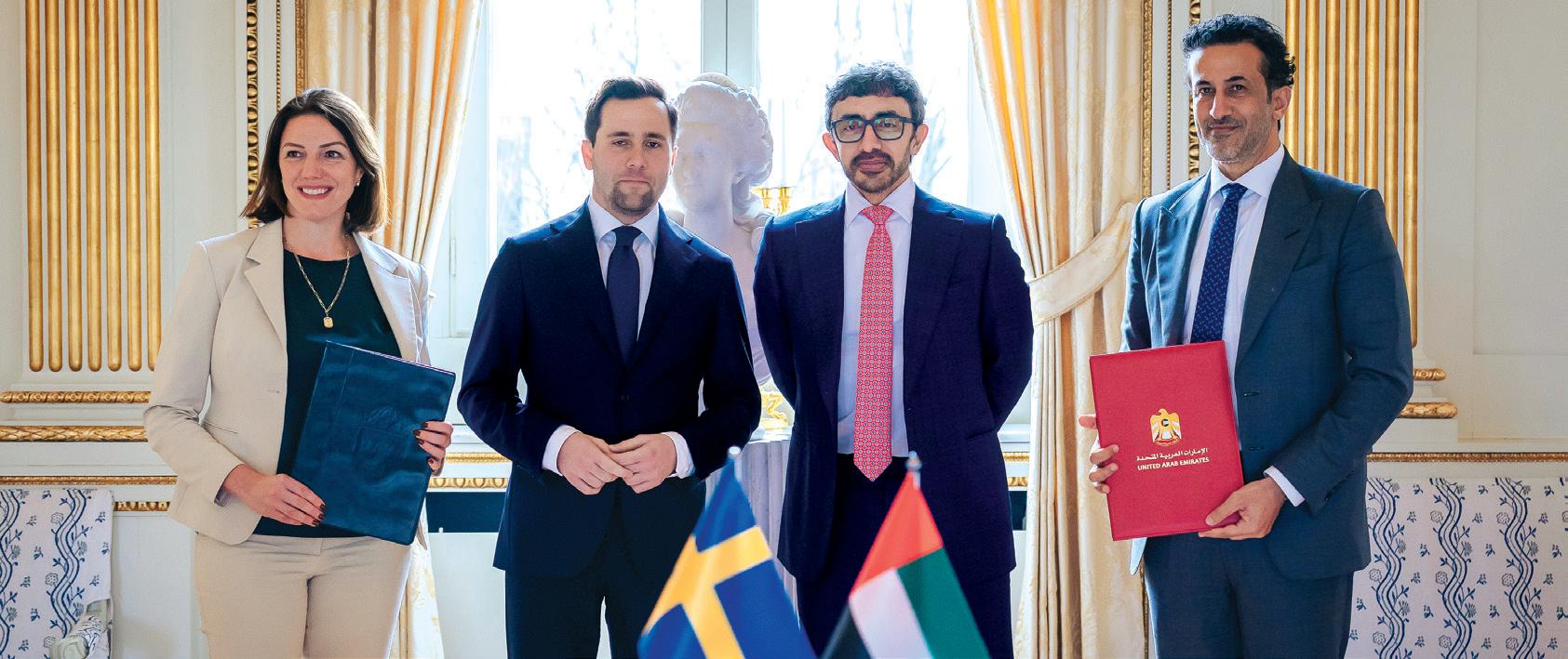 عبدالله بن زايد: الإمارات تتطلع إلى تعميق علاقاتها مع السويد