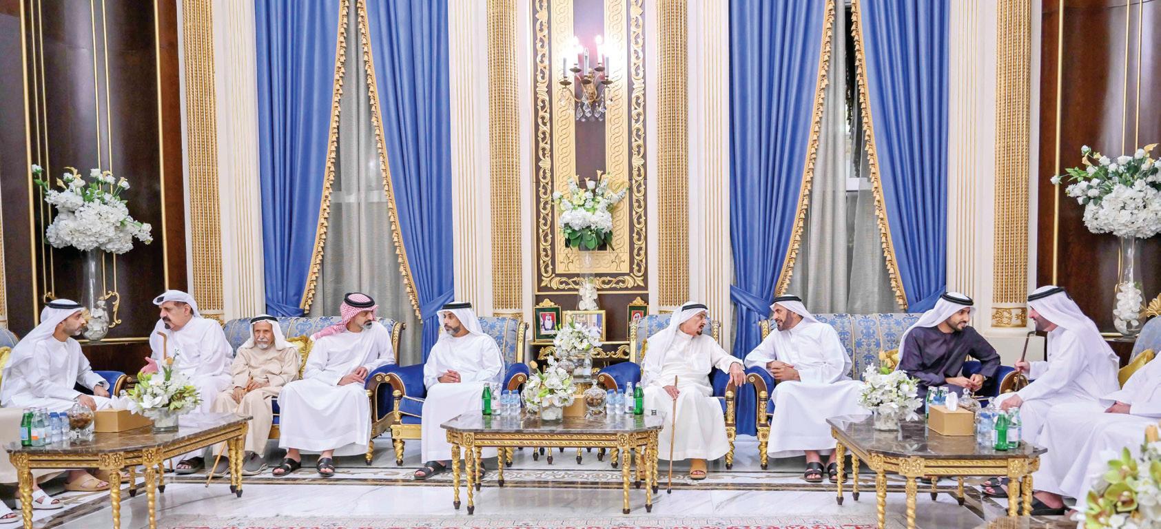 حاكم عجمان وولي عهده يعزيان في وفاة مبارك الغفلي