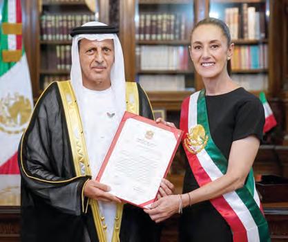 سفير الإمارات يقدم أوراق اعتماده إلى رئيسة المكسيك