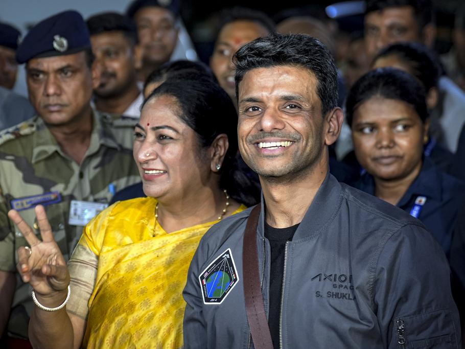 ശുഭാൻഷു ശുക്ല ഇന്ത്യയിൽ തിരിച്ചെത്തി