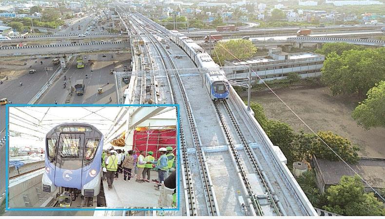 பூந்தமல்லியில் ஓட்டுநர் இல்லாத 3 மெட்ரோ ரயில்கள் பலவித சோதனைக்கு உட்படுத்தப்படுகிறது