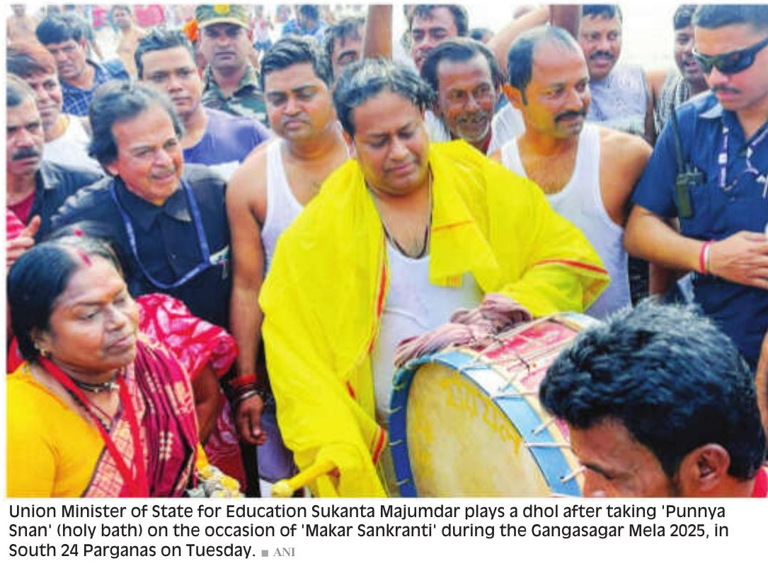 Sukanta Sounds 2026 Poll Bugle From Gangasagar