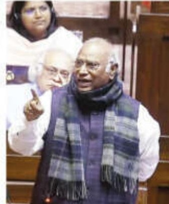 Ruckus in Rajya Sabha over Cong chief Kharge's 'unparliamentary' remarks