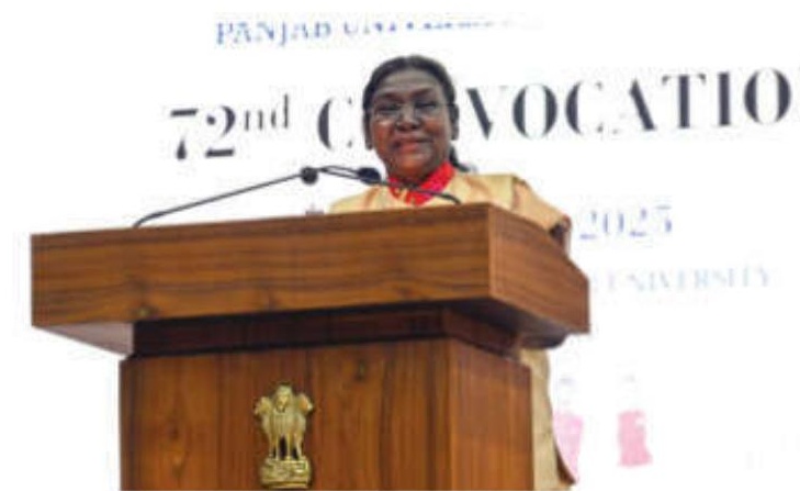 Extend helping hand to those left behind: President Murmu at PU convocation