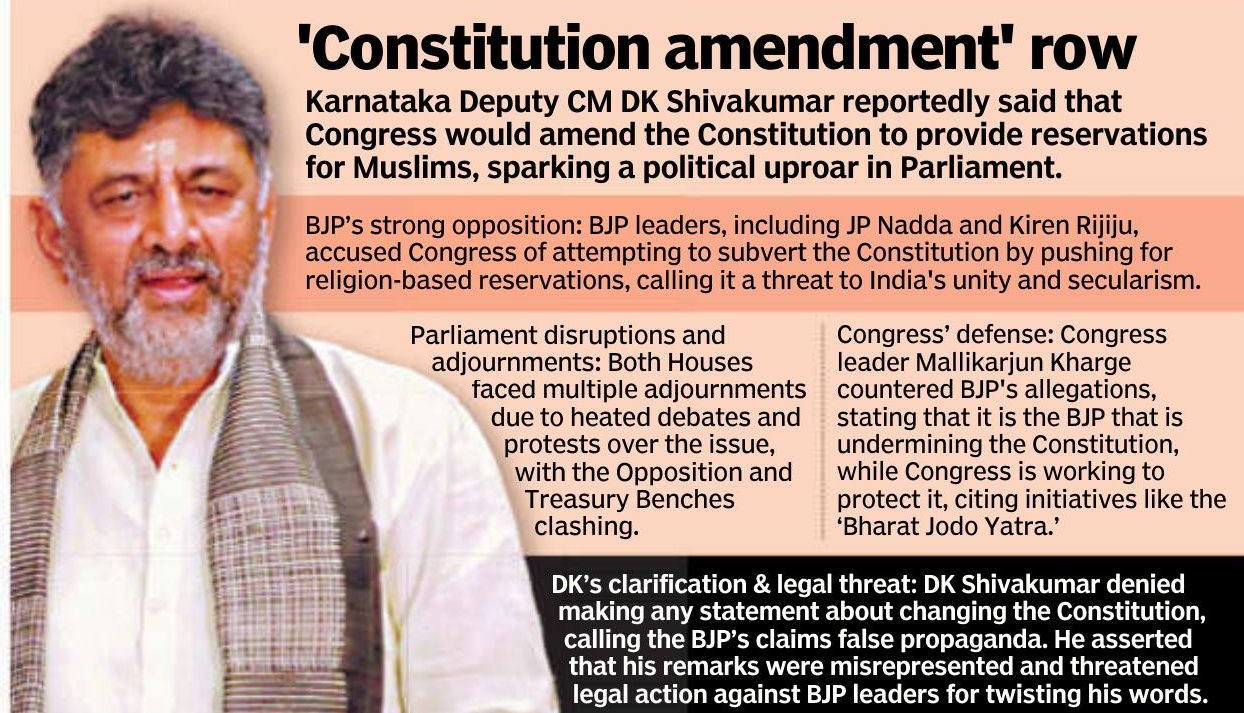 DK's alleged remarks on constitution rock Parl