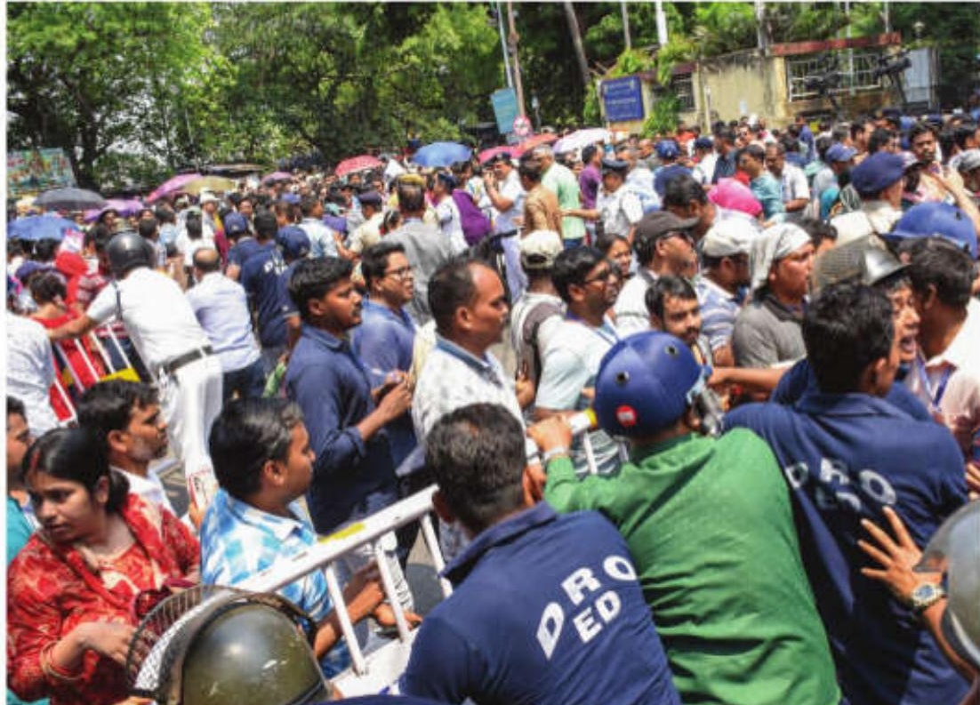 Chaos outside stadium over CM meet passes