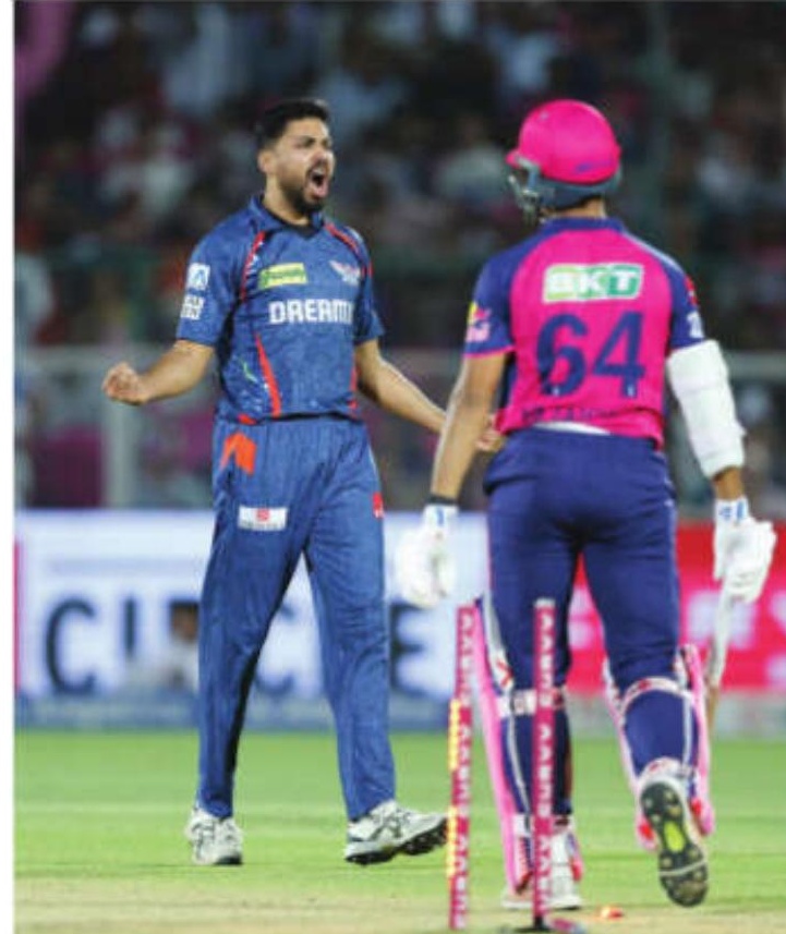 Avesh spoils Royals' party as LSG clinch last-ball thriller