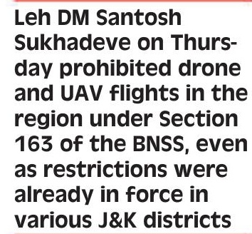 Drone, UAV flights banned in Jammu and Kashmir, Ladakh after Pakistan's failed attempt to target IAF stations